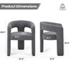 FURNIinspire Accent Chairs STARY Modern Upholstered Dining Chairs for Kitchen Living Room Bedroom, Green- Set of 2, White, 21.65"*23.62"*19.3" - 2 of 4