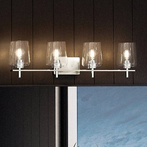 Urban Ambiance Luxury New Traditional Bath Light 8.5''H x 34''W,  Brushed Nickel Finish,  Swan-Hill Collection, UHP4203 - 1 of 4