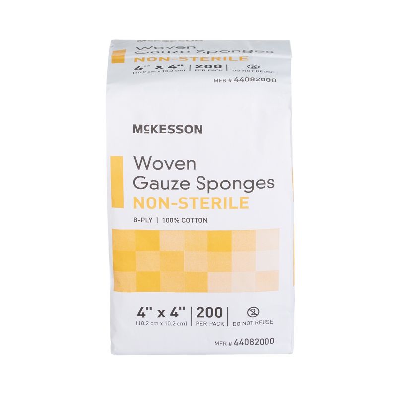 McKesson Woven Gauze Sponges, 8-Ply, 4 in x 4 in, 200 per Pack, 1 Pack, 3 of 9