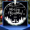 2025 Party Decorations-Glass Christmas Tree Hanging Ornament Holiday Xmas Ornaments Christmas Decorations Decor Home Indoors - 3 of 4