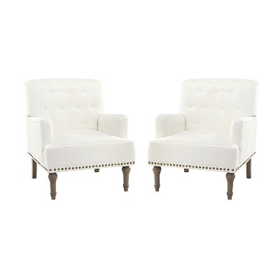 Set of 2 Naida Armchair with Carved Legs | ARTFUL LIVING DESIGN
