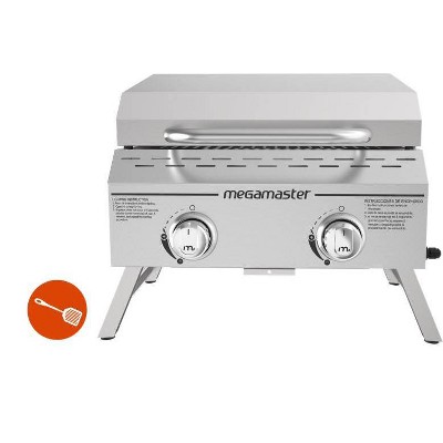 Megamaster Portable 2-Burner Stainless Steel Tabletop with Stainless Steel Spatula 820-0033MSP