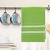 Unique Bargains Cotton Absorbent Soft Stripe Kitchen Towels 18" x 28" - 2 of 4