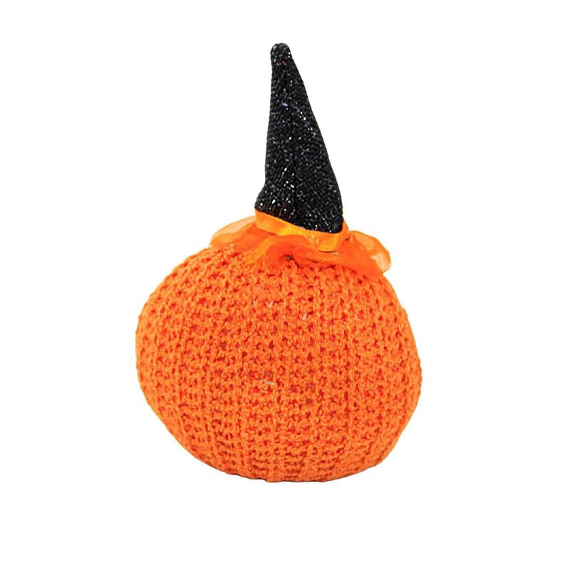 Ganz 7.0 Inch Crochet Pumpkin Halloween Jack-O-Lantern Plush Figurines, 3 of 4