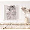 Courtside Market Women Line Gray Flower I Canvas Gallery-Wrapped Canvas - 2 of 4