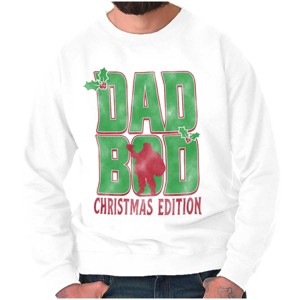 Funny Dad Bod Christmas Edition Men's Crewneck Sweatshirt Brisco Brands - 1 of 4