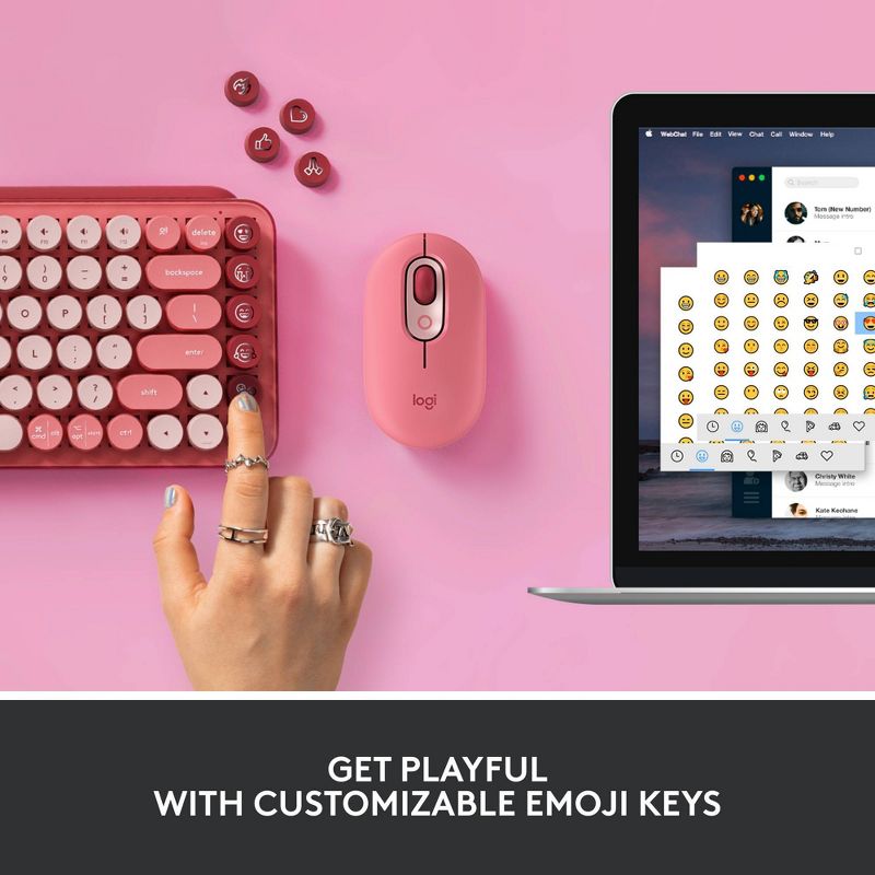 Logitech POP Keys Wireless Mechanical Keyboard With Emoji Keys, 5 of 14
