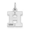 Black Bow Jewelry 14k White Gold, Amanda Collection, Small Block Style Initial H Pendant - 3 of 4