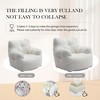 QingMoon Bean Bag Chairs, Teddy Fabric Lazy Sofa, Single Leisure Couch with Ergonomic Backrest and Arms for Living Room,Bedroom - 3 of 4