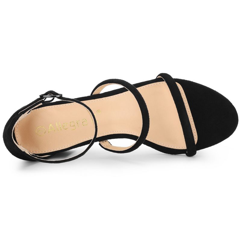Allegra K Women's Open Toe Strappy Chunky Heels Sandals, 5 of 8