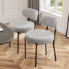 Lirago 2PC Set White Upholstered Dining Chair – 19.69" x 19.69" x 31.89", Plush Cushion & Backrest for Modern Dining Room/Bedroom - 2 of 4