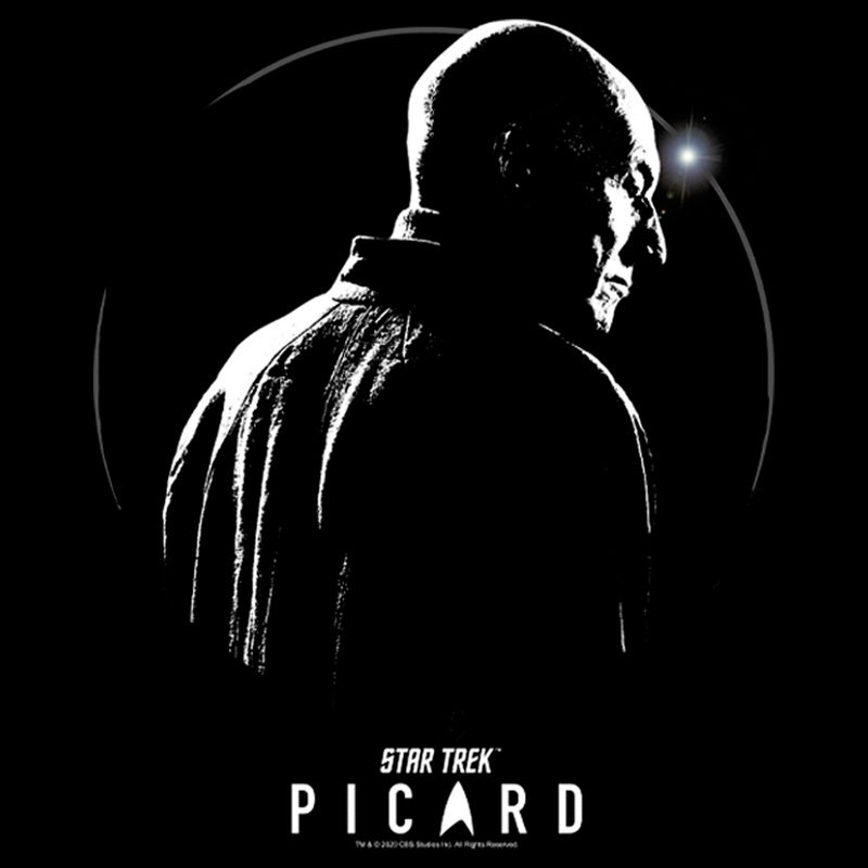 Men's Star Trek: Picard Black and White Picard T-Shirt, 2 of 6