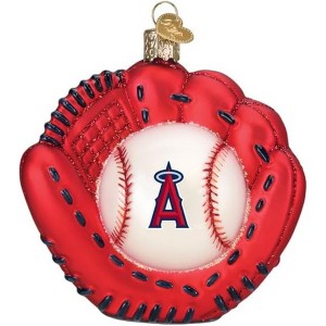 Old World Christmas Blown Glass Ornament for Christmas Tree, Los Angeles Angels Baseball Mitt - 1 of 3