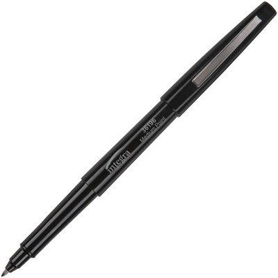 Integra Resin Tip Pen Med Pt Black Barrel/BK Ink 36196