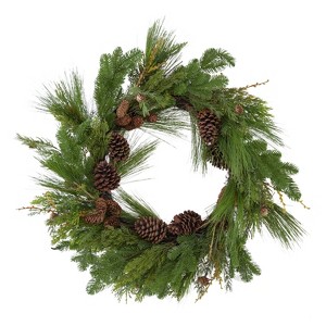 Chery Life D22" Pine/Pinecone Wreath for Christmas Decor - 1 of 4