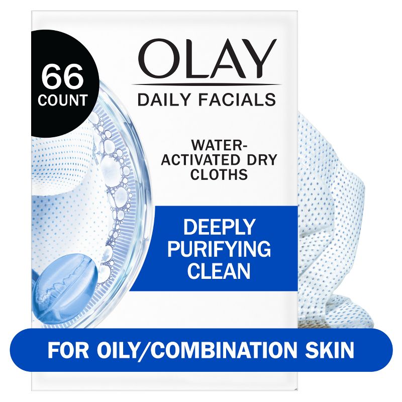 Olay Daily Facials Deeply Purifying Cleansing Cloths - Unscented - 66ct, 1 of 10