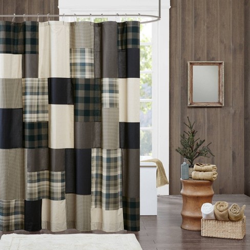 Winter Hills Cotton Shower Curtain Tan, Brown Tan Shower Curtains