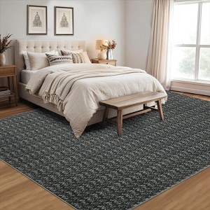 TROPOW Area Rug for Dining Machine Washable Non-Slip Low Pile Carpet Modern Boho Ultra Soft Large Rugs No-Shedding Easy-Clean Contemporary Area Rug - 1 of 4