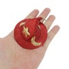 Unique Bargains Halloween Star with Hat Design Duckbill Clip Red Gold Tone 1 Pc - 4 of 4