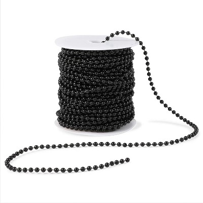 Bright Creations Black Pearl Beads on a String Roll for Arts and Crafts (4 mm, 25 Yards)