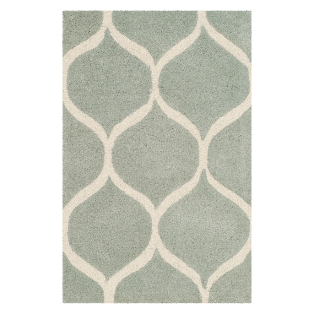 2'x3' Brittany Geometric Tufted Accent Rug Gray/Ivory - Safavieh