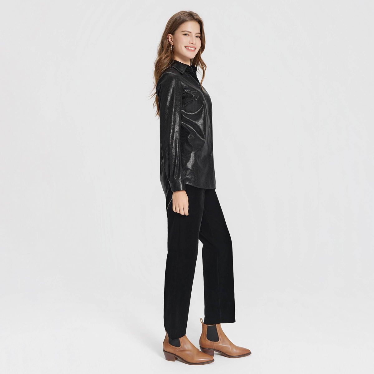 Women's Long Sleeve Party Button-Down Shirt - A New Day™ - thumbnail 3