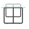 CAVINAS Coffee Tables for Living Room Modern Rectangle Coffee Table Clear Glass Tabletop Side Tables with Metal Leg - 3 of 4