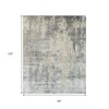 HomeRoots 8' X 10' Blue Abstract Hand Knotted Area Rug - 3 of 4