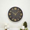 VIP Wood 18 in. Black Modern Wall Clock - 3 of 4