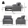 Christopher Knight Home Avalon 3-in-1 Convertible Sleeper Sofa with Adjustable Backrest  and Storage Pockets - image 3 of 4