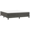 vidaXL Bed Frame Platform Bed Mattress Foundation Bedroom Furniture Velvet - King Dark Gray 9.8" - 2 of 4
