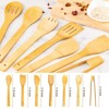 Itopfox 7-Piece Bamboo Wooden Cooking Utensils Set, Nonstick Kitchen Spatula Spoon, Healthy Wooden Spoons for Cooking, Serving, Mixing - 2 of 4