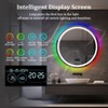 Overlength Rectangle RGB LED Bathroom Mirror w/ Bluetooth Speaker Vanity Mirror for Make Up - 3 of 4