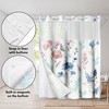 Americanflat 72x75 Hookless Shower Curtain - Floral Blue and Pink Shower Curtain with Sheer Panel, Snap-In Liner, and Grommets - 100% Polyester - 4 of 4