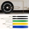 Signature Fitness 70 Pound Color Coded Olympic Bumper Weight Plate Set with Steel Hub and Stainless Steel Inserts, 2 Pairs of 10 Pounds and 25 Pounds - 2 of 4