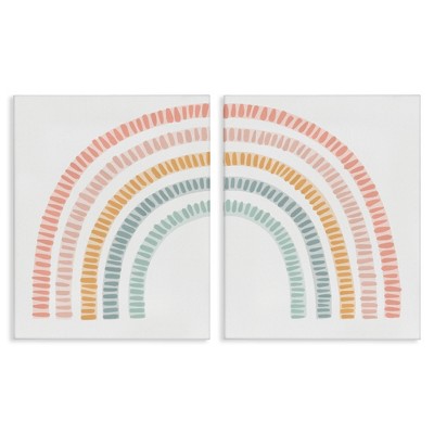 Stupell Industries Patterned Rainbow Arches 2pc Canvas Art Set