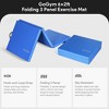 BalanceFrom Fitness GoGym 6' x 2' Folding High Density Vinyl 3 Panel Gym Exercise Mat for Yoga, Aerobics, Pilates & Gymnastics, Blue (2 Pack) - 4 of 4