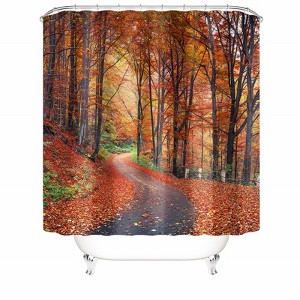 Red Maple Forest Shower Curtains for Bathroom Waterproof Fabric Bath Curtain Durable Soft Stylish Bathroom Decor 72x72 Inch - 1 of 1