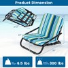Costway Low Beach Chairs for Adults 2 Pack w/ Aluminum Frame and Soft Cushion 300 LBS - 3 of 4