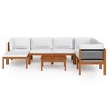 vidaXL 8 Piece Lounge Set - Solid Acacia Wood with Cream Cushions - Weather Resistant, Easy Clean - Ideal for Garden, Patio and Living Room - 3 of 4