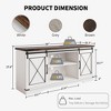 TV Stand for Televisions Up to 65 Inches, Entertainment Center Console Table with Storage Cabinets and Two Barn Doors, Mid Century Modern - 2 of 4
