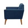 NicBex Accent Chair Wood Frame Button Tufted Lounge Chair Modern Reading Chair Comfy Chair for Living Room, Blue - 3 of 4