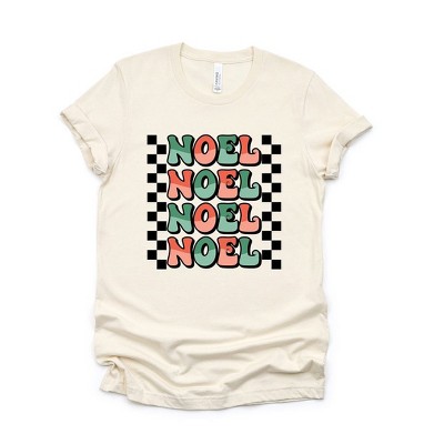 Simply Sage Market Women's Noel Checkered Stacked Short Sleeve Graphic Tee