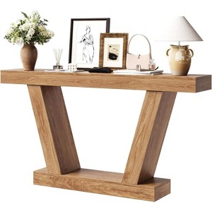 Console Sofa Table, 2-Tier Farmhouse Narrow Table Behind Couch Sofa, Extra-Long, Accent Entryway Table for Hallway, Foyer - 1 of 4