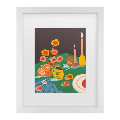 Trademark Fine Art - Gigi Rosado  Green table Matted Framed Art