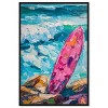Art Remedy Just a little break Wave Colorful Coastal Wall Art Framed - 4 of 4