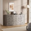 Modern 12-Drawer Wood Dresser, 61-Inch Wide TV Stand for 65 Inch TVs, Storage Cabinet for Bedroom, Living Room, Hallway - 2 of 4