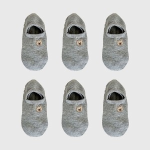 Alilang Women's 6pk Cute Bear Embroidered No - Show Socks - 1 of 4