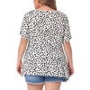 Agnes Orinda Women's Plus Size Polka Dot Peplum Dressy Casual Short Sleeve Blouse - 4 of 4