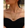 Golden Sphere Pendant Necklace for Women - HTUTWOO™ Bead Chain with Colorful Zircon Accents, Adjustable, for Everyday Wear&occasions - 4 of 4
